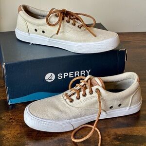 Sperry Tan Sneakers with Leather Laces and Rubber Outsoles
